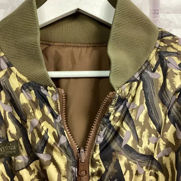 ColumbiaCamo Reversible Bomber Hunting Jacket 80s M